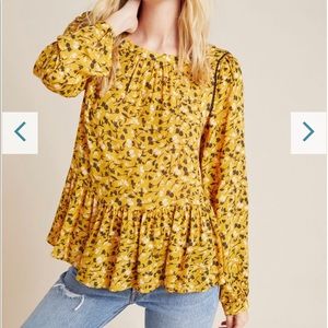 Anthropologie MAEVE peplum top size medium